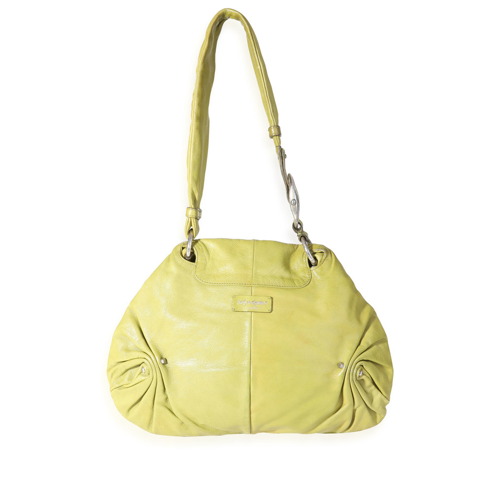 YSL Yves Vintage Green Leather Shoulder Bag - Picture 2 of 7